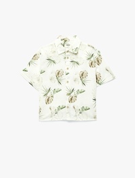 Desenli Pamuklu Kısa Kollu Gömlek