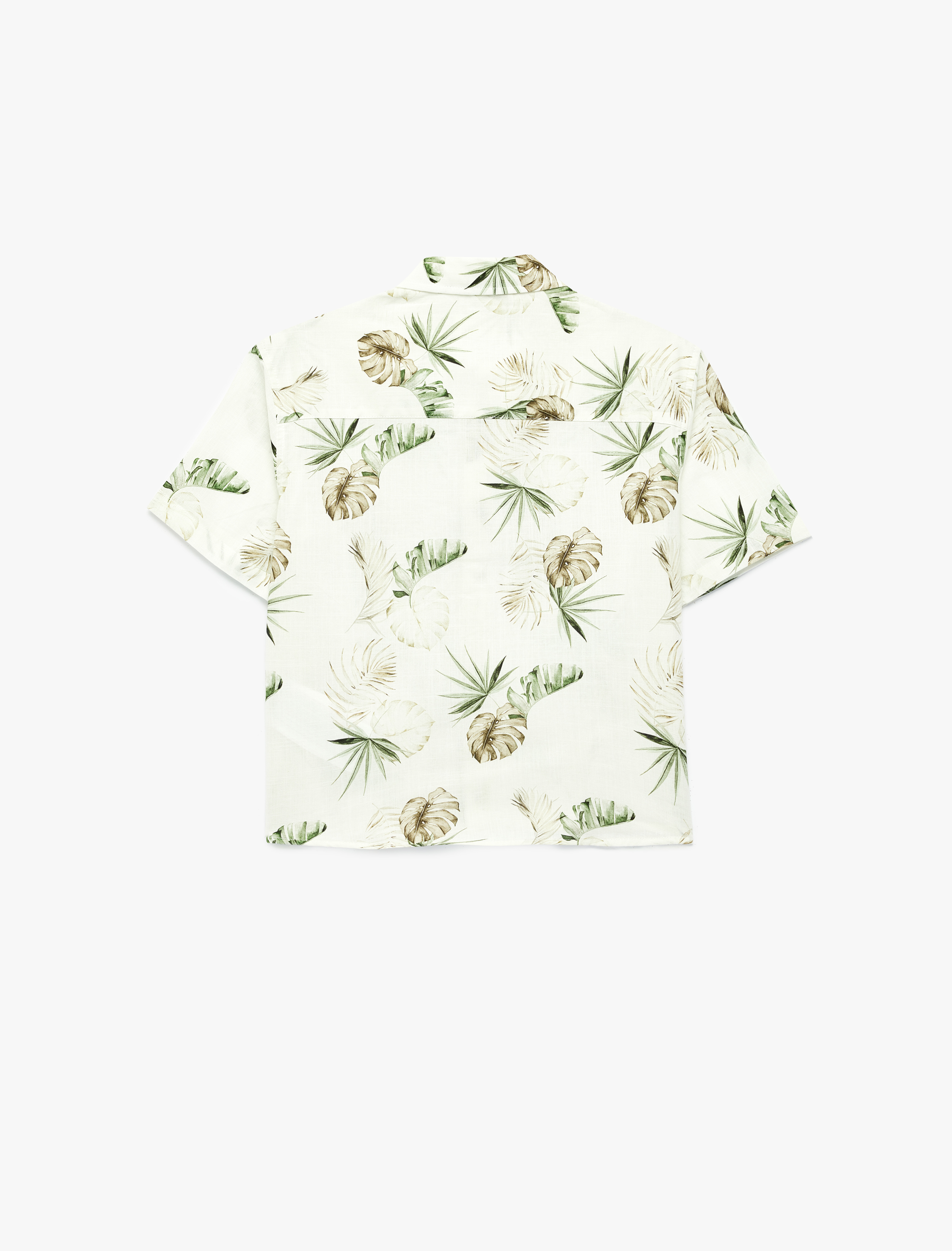  Erkek Çocuk Desenli Pamuklu Kısa Kollu Gömlek