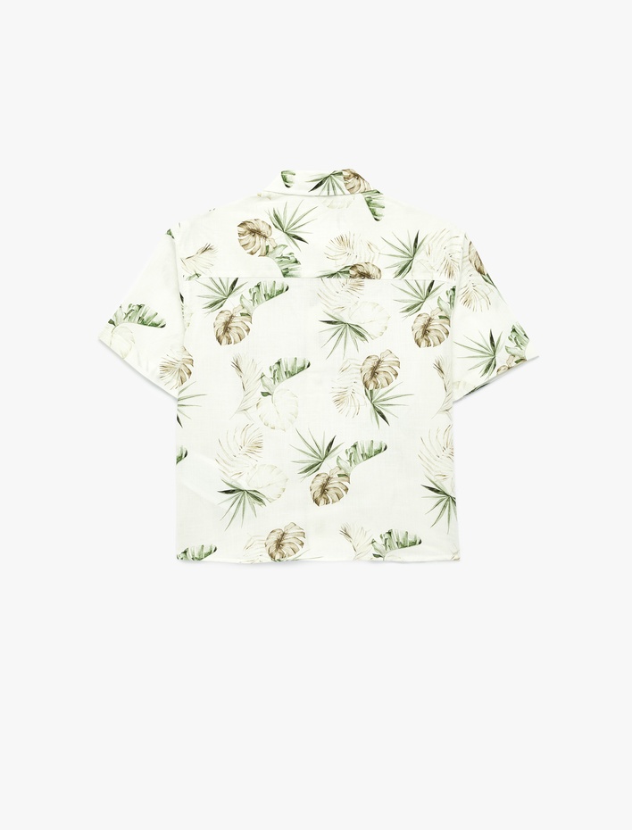 Erkek Çocuk Desenli Pamuklu Kısa Kollu Gömlek