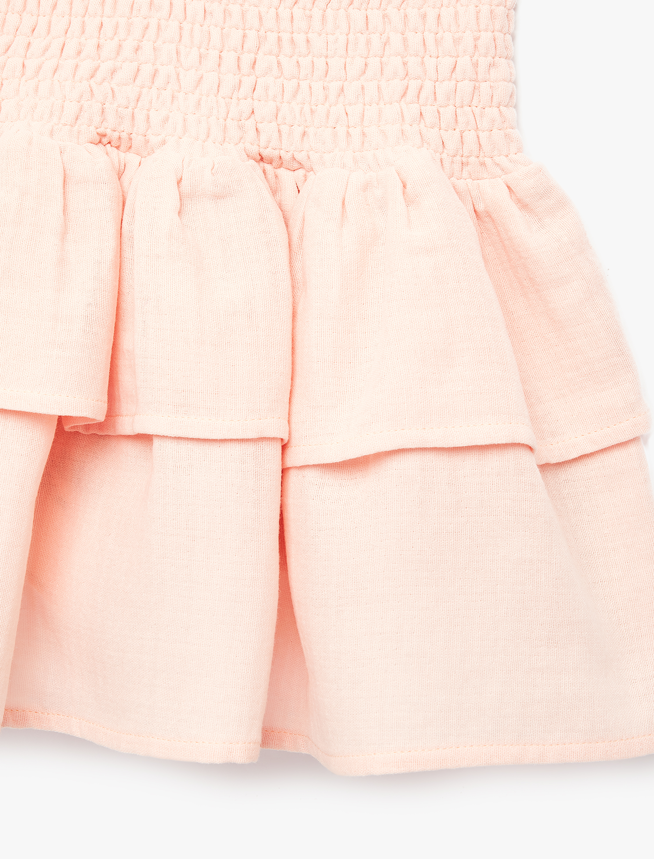  Kız Çocuk Kat Detaylı Yüksek Bel Gipeli Yüksek Bel Etek