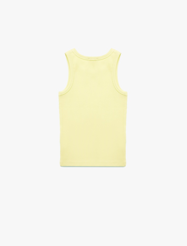 Kız Çocuk Pamuklu Ribanalı Bisiklet Yaka Basic Atlet