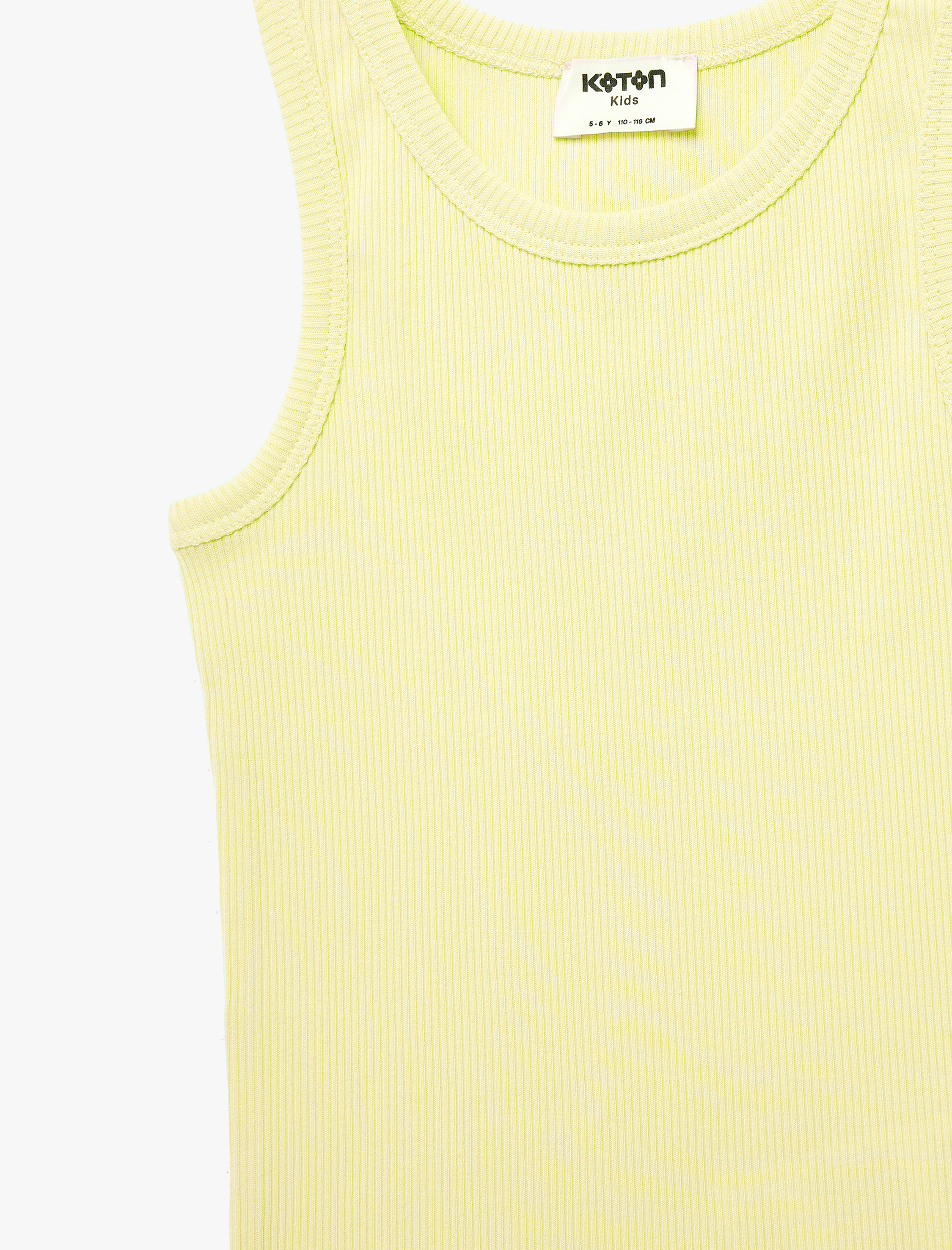  Kız Çocuk Pamuklu Ribanalı Bisiklet Yaka Basic Atlet