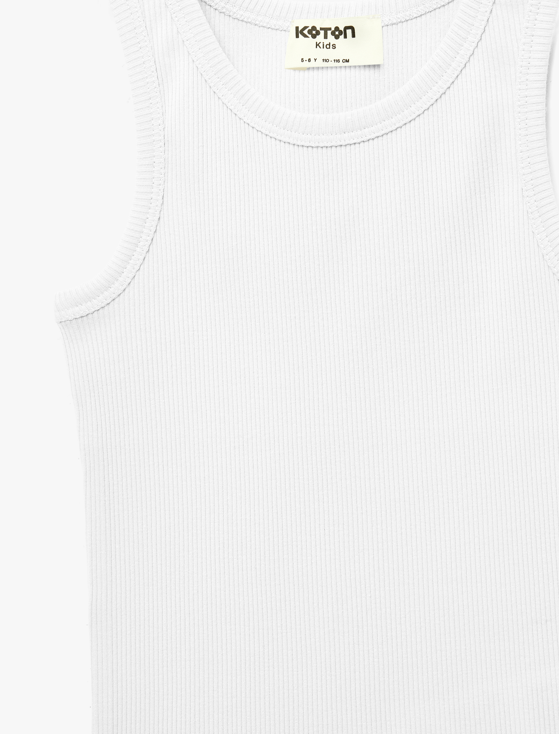  Kız Çocuk Pamuklu Ribanalı Bisiklet Yaka Basic Atlet