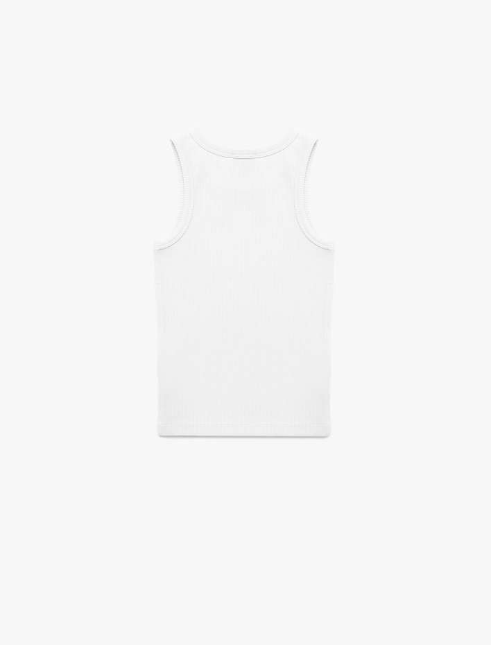 Kız Çocuk Pamuklu Ribanalı Bisiklet Yaka Basic Atlet