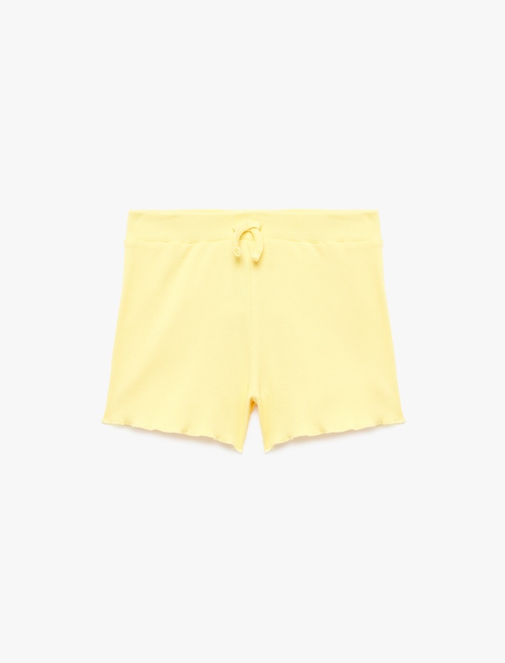 Kız Çocuk Fiyonk Detaylı Kaşkorse Pamuklu Basic Şort