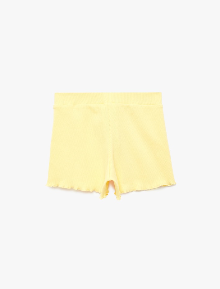 Kız Çocuk Fiyonk Detaylı Kaşkorse Pamuklu Basic Şort