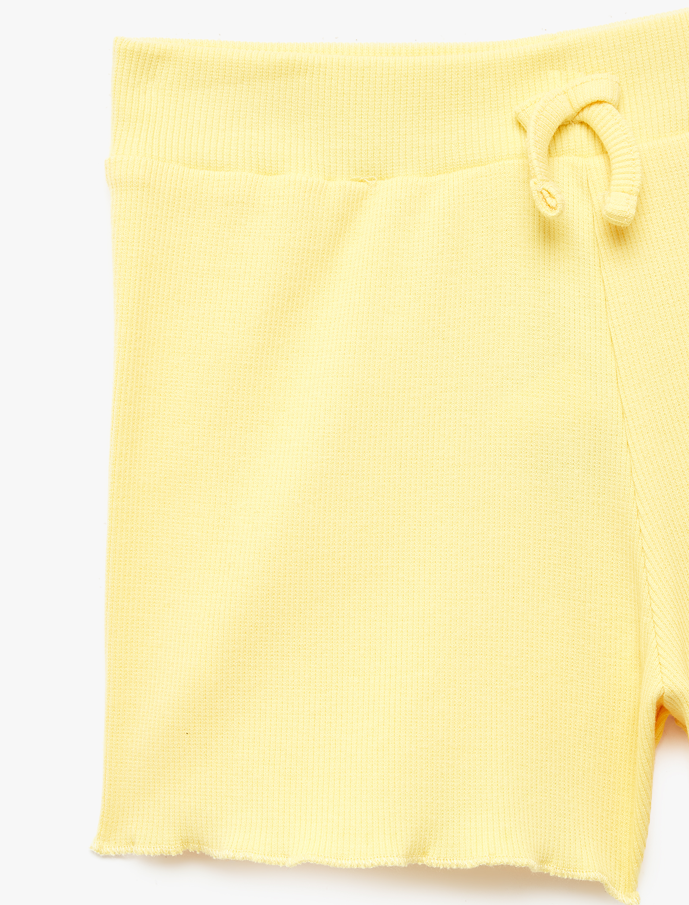  Kız Çocuk Fiyonk Detaylı Kaşkorse Pamuklu Basic Şort