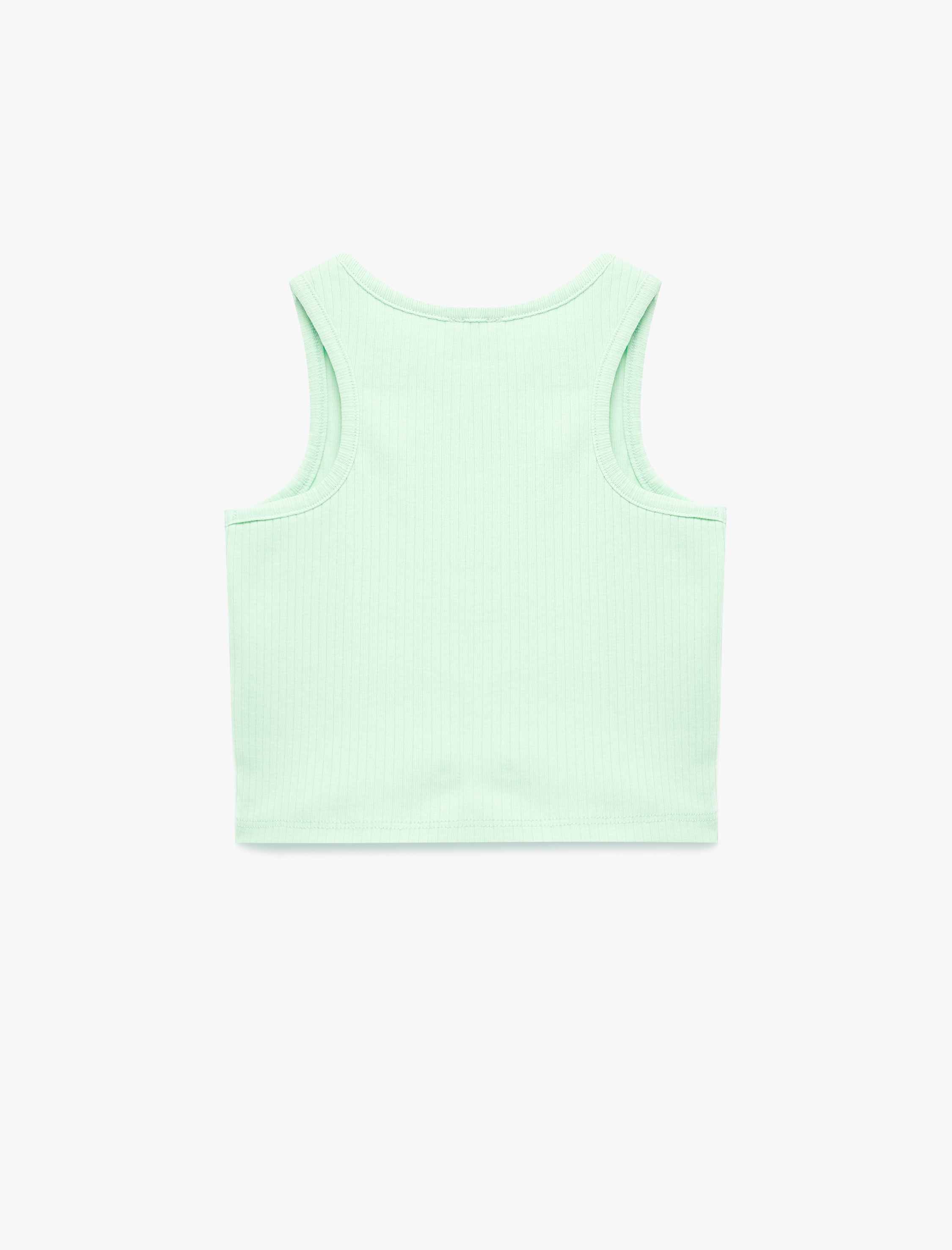  Kız Çocuk Bisiklet Yaka Ribanalı Pamuklu Basic Atlet