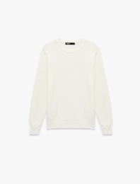 Regular Fit Uzun Kollu Bisiklet Yaka Basic Triko Kazak