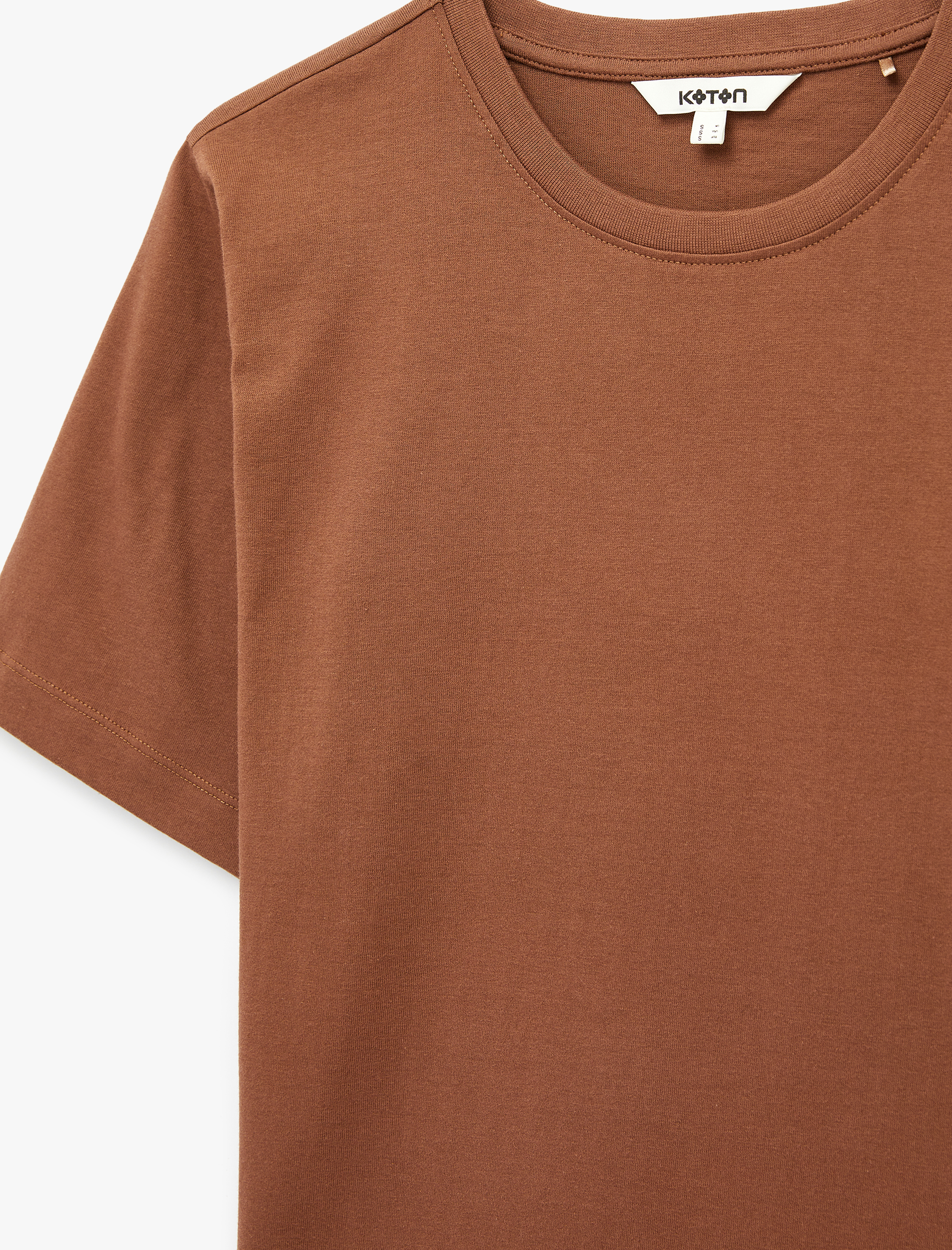   Regular Fit Pamuklu Kısa Kollu Bisiklet Yaka Basic Tişört