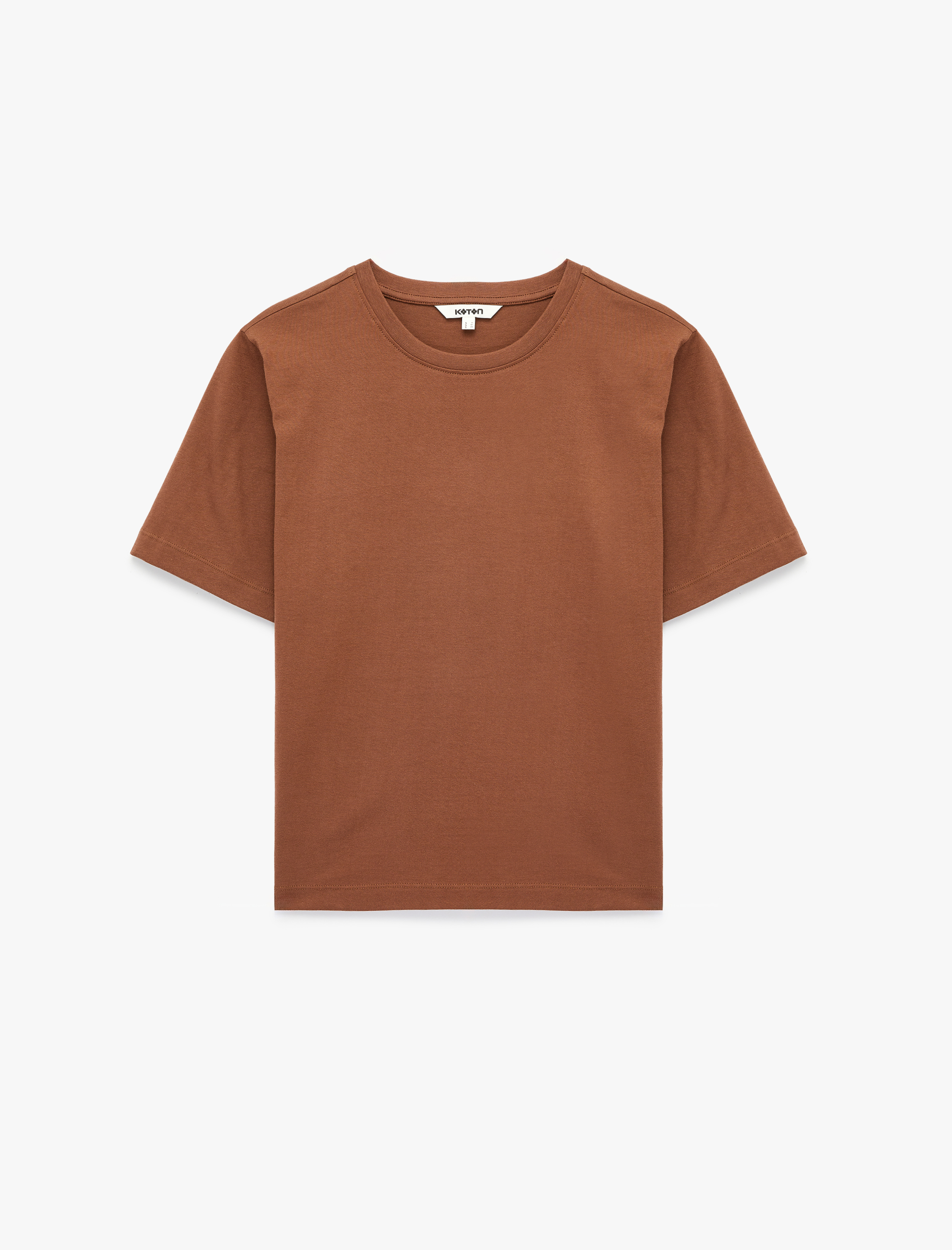   Regular Fit Pamuklu Kısa Kollu Bisiklet Yaka Basic Tişört