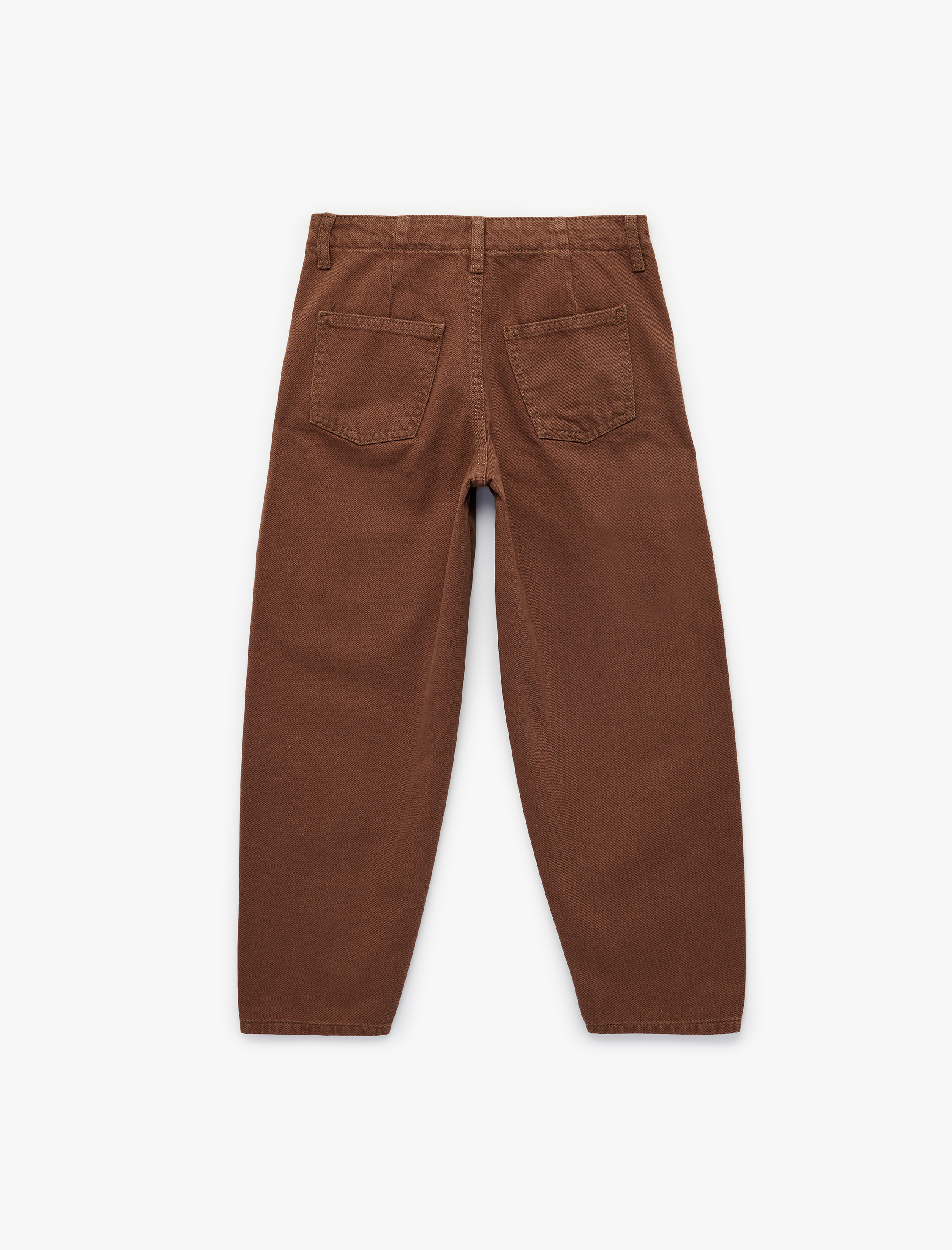  Kız Çocuk Rahat Kesim Pamuklu Balon Form Denim Pantolon