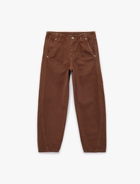 Rahat Kesim Pamuklu Balon Form Denim Pantolon