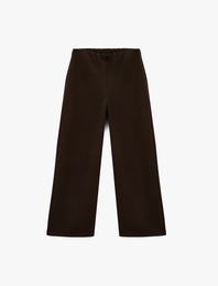 Standart Bel Geniş Paça Palazzo Pantolon