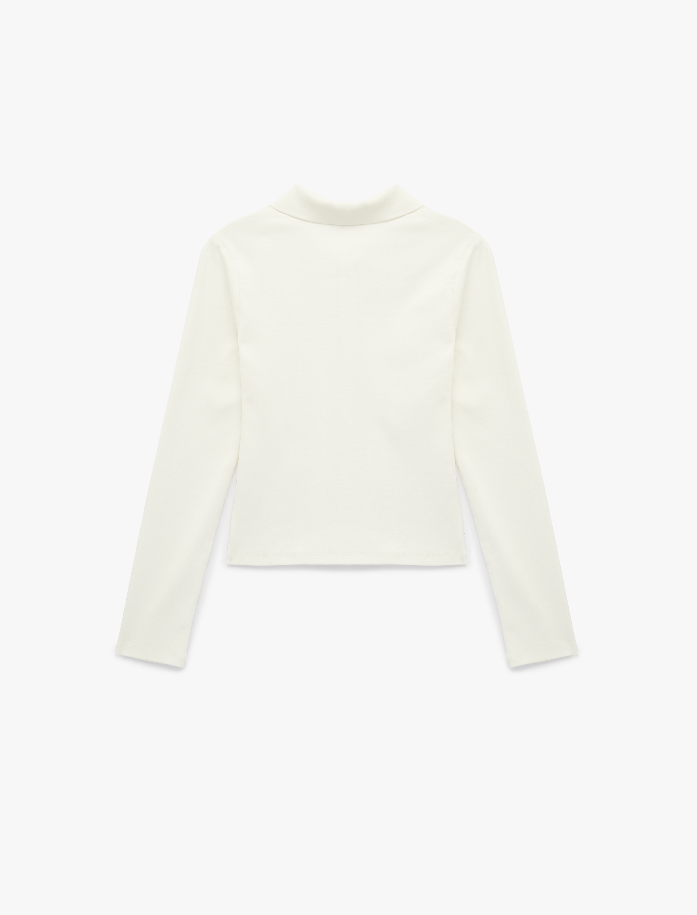   Pamuklu Slim Fit Uzun Kollu Polo Yaka Fermuarlı Hırka