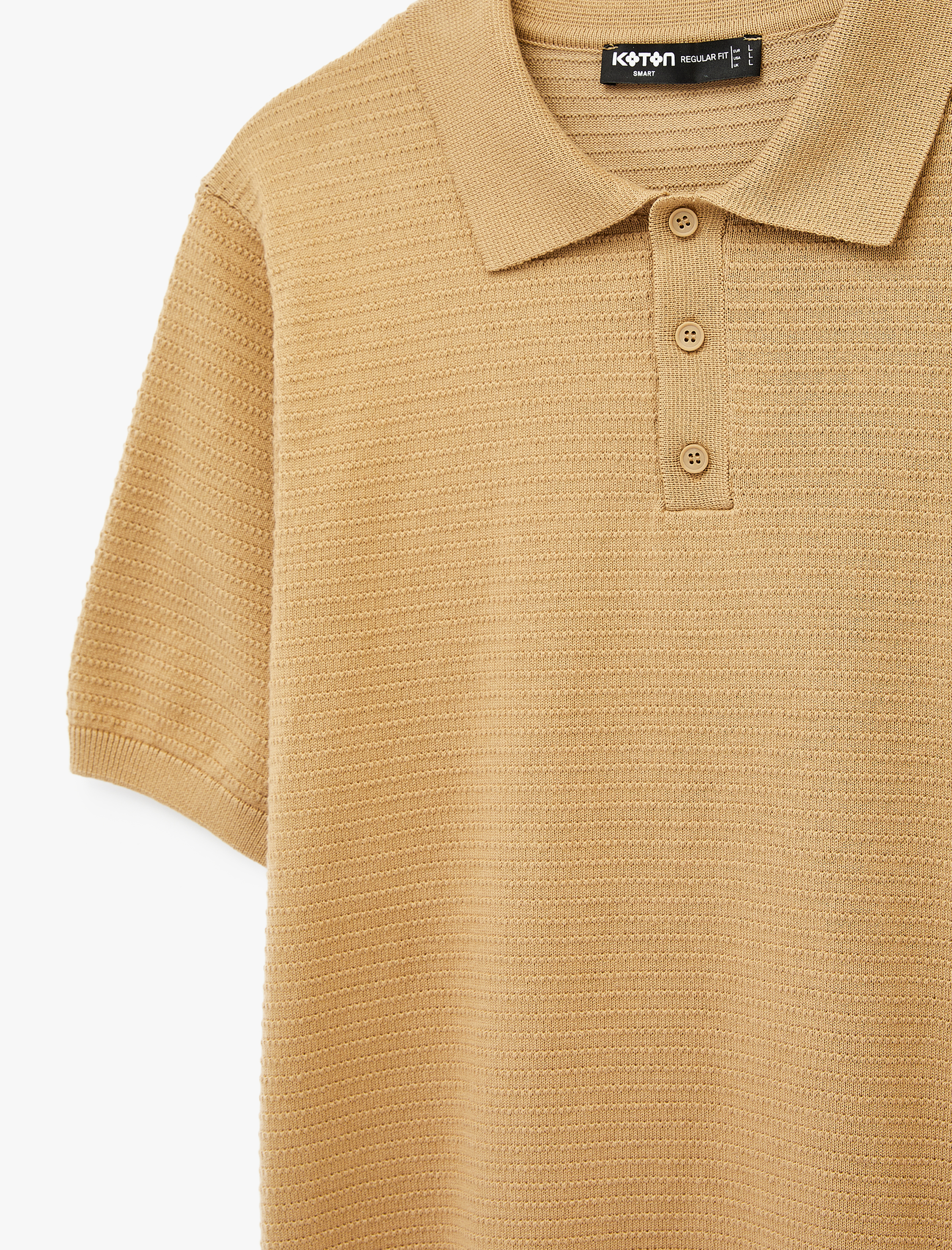   Regular Fit Pamuklu Polo Yaka Kısa Kollu Triko Tişört