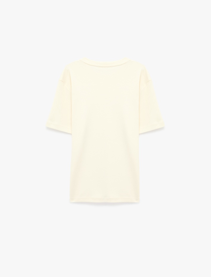  Regular Fit Kısa Kollu Pamuklu Bisiklet Yaka Tişört