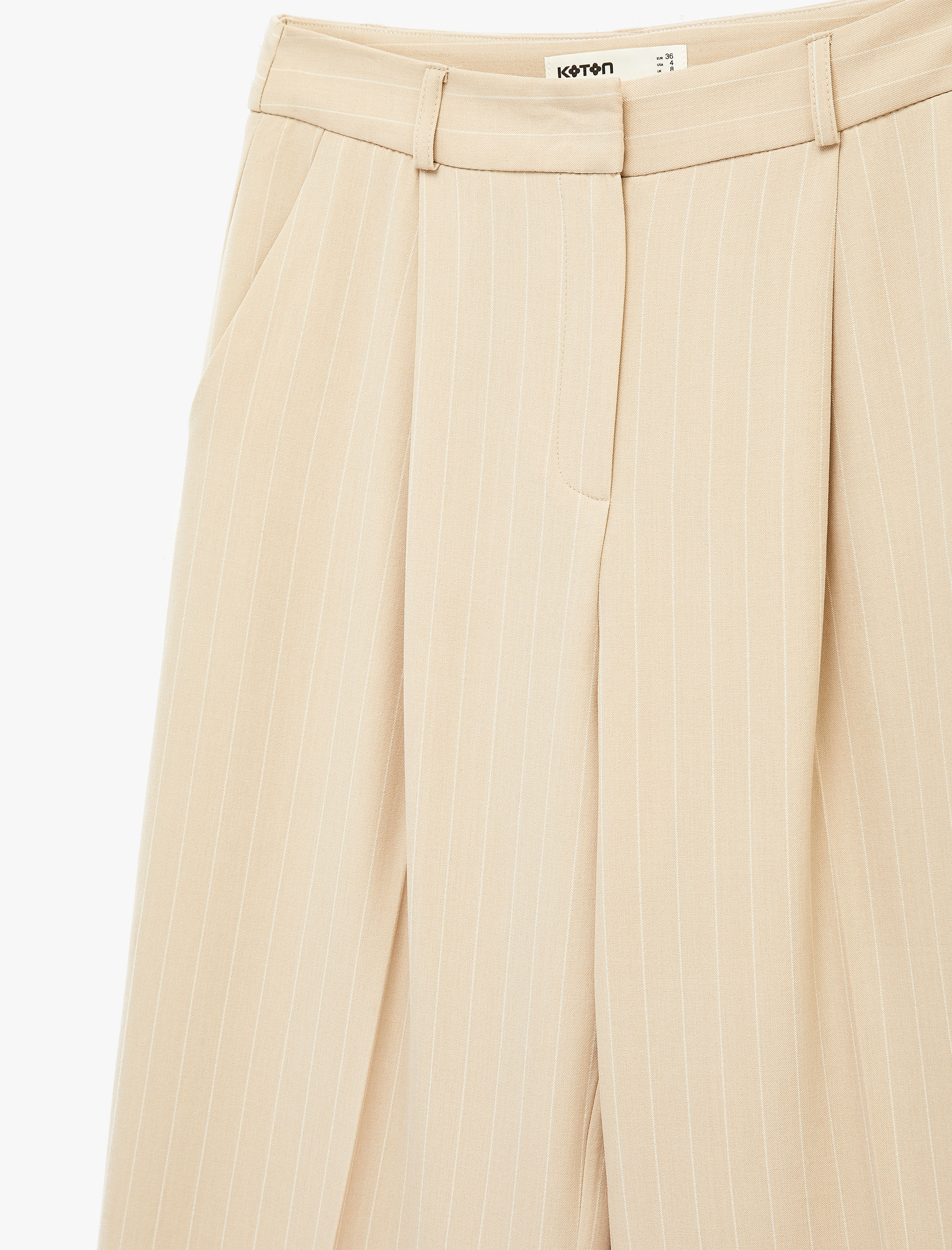   Cepli Pileli Geniş Paça Kumaş Baggy Pantolon