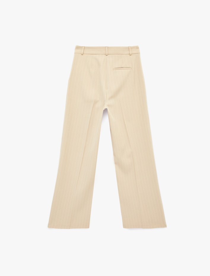  Cepli Pileli Geniş Paça Kumaş Baggy Pantolon