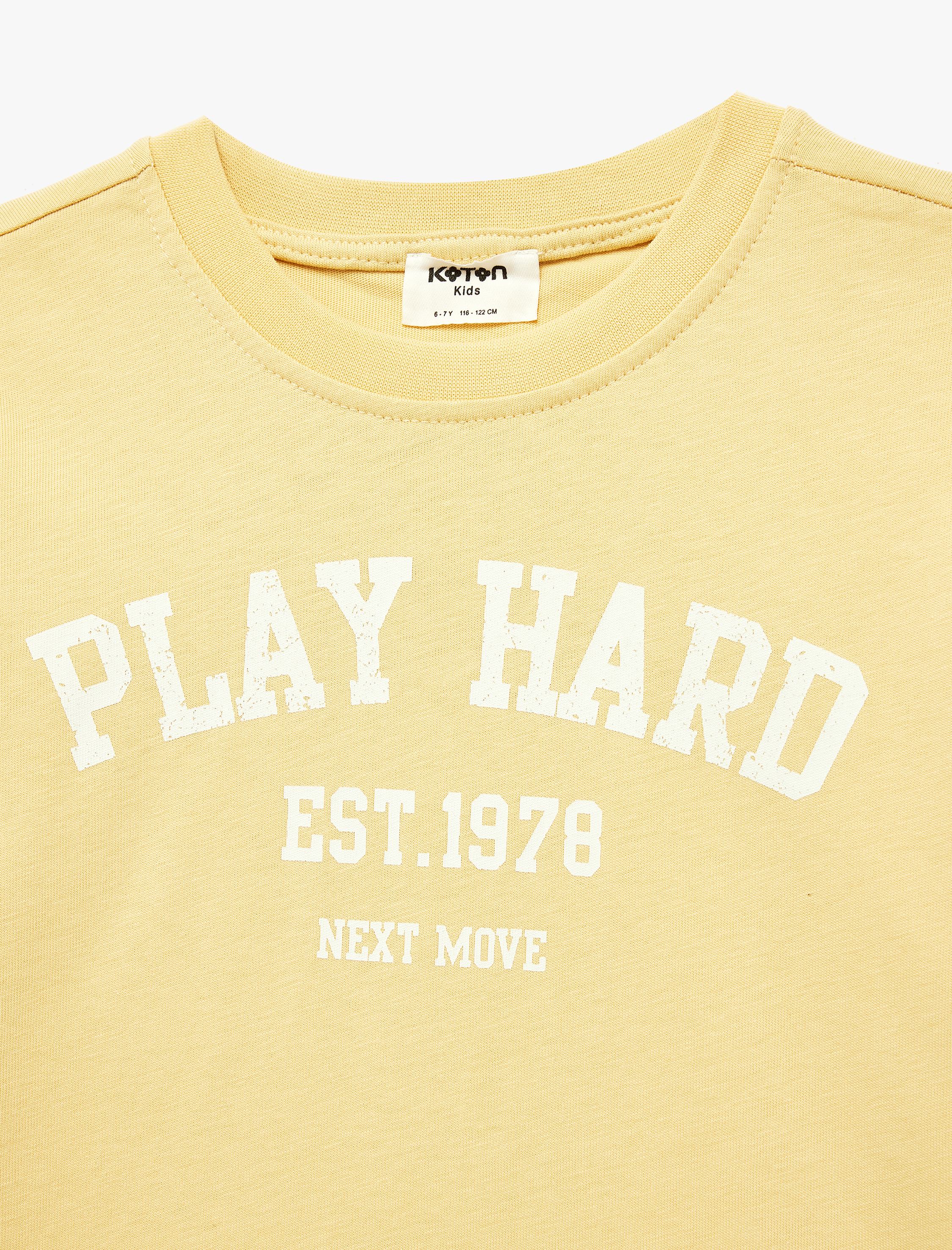  Erkek Çocuk Pamuklu Kısa Kollu Bisiklet Yaka Baskılı Tişört