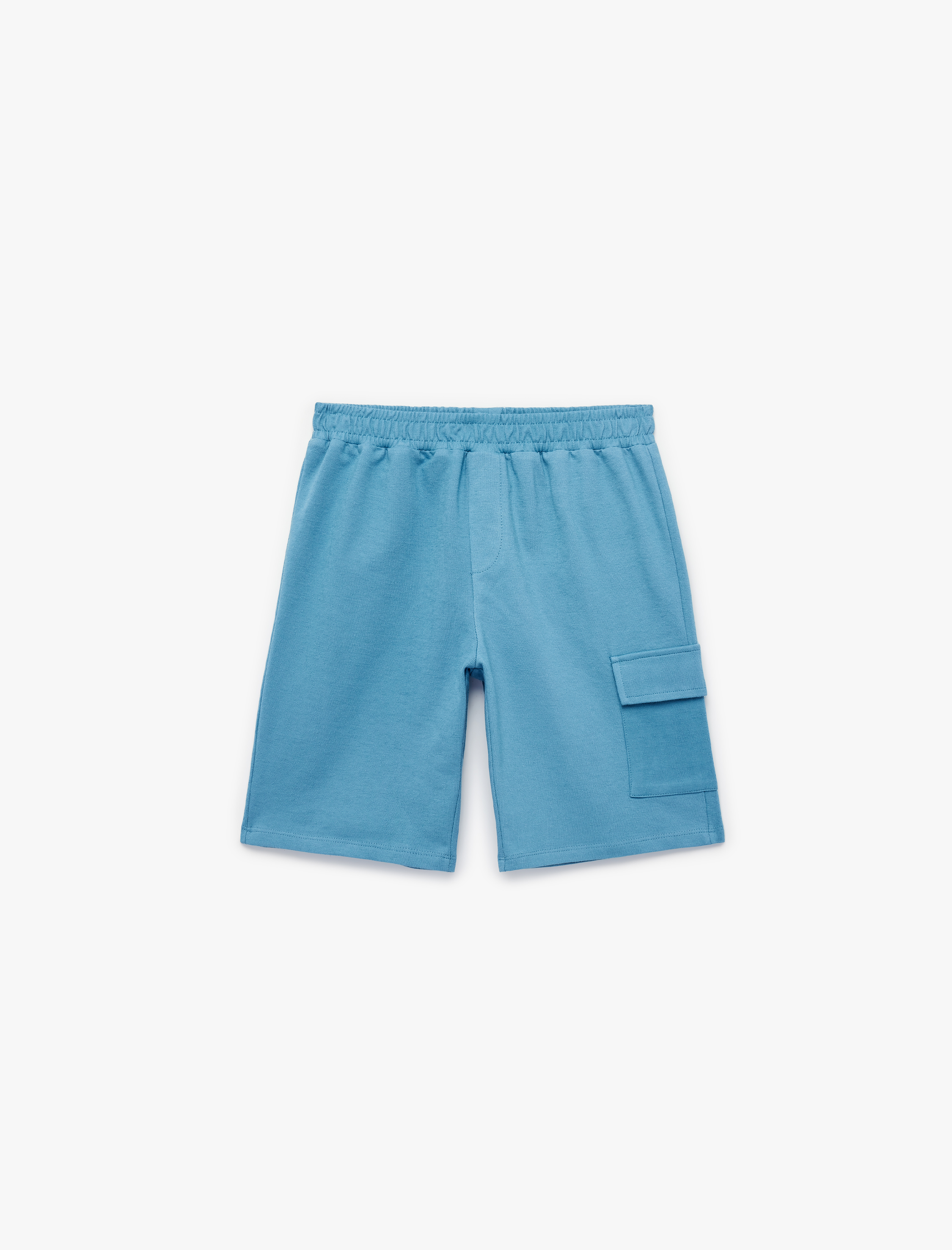  Erkek Çocuk Pamuklu Kapaklı Cepli Rahat Kesim Kargo Şort