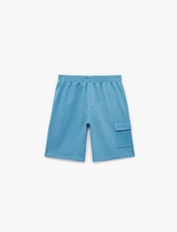 Pamuklu Kapaklı Cepli Rahat Kesim Kargo Şort