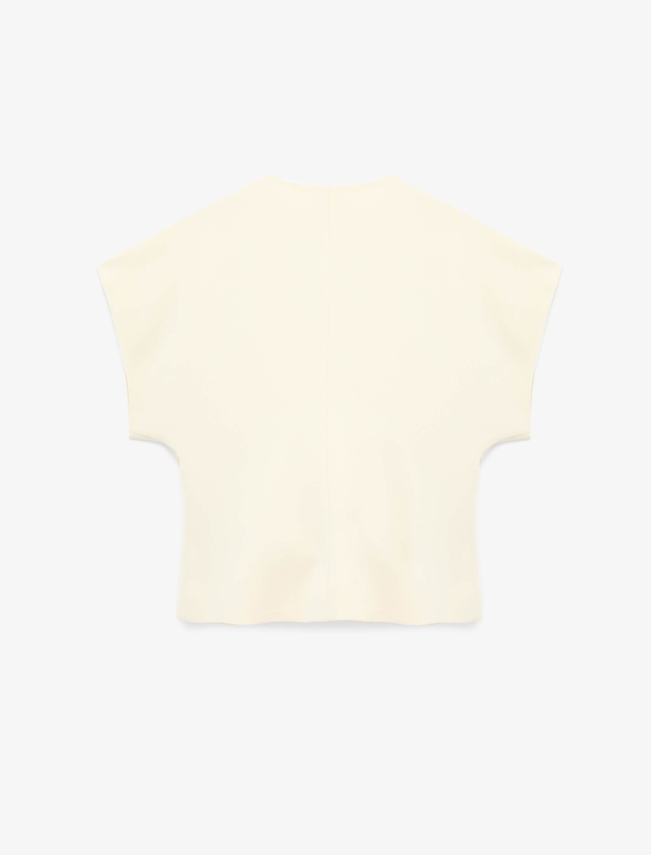   Kolsuz Metal Aksesuarlı Asimetrik Kruvaze Yaka Yelek