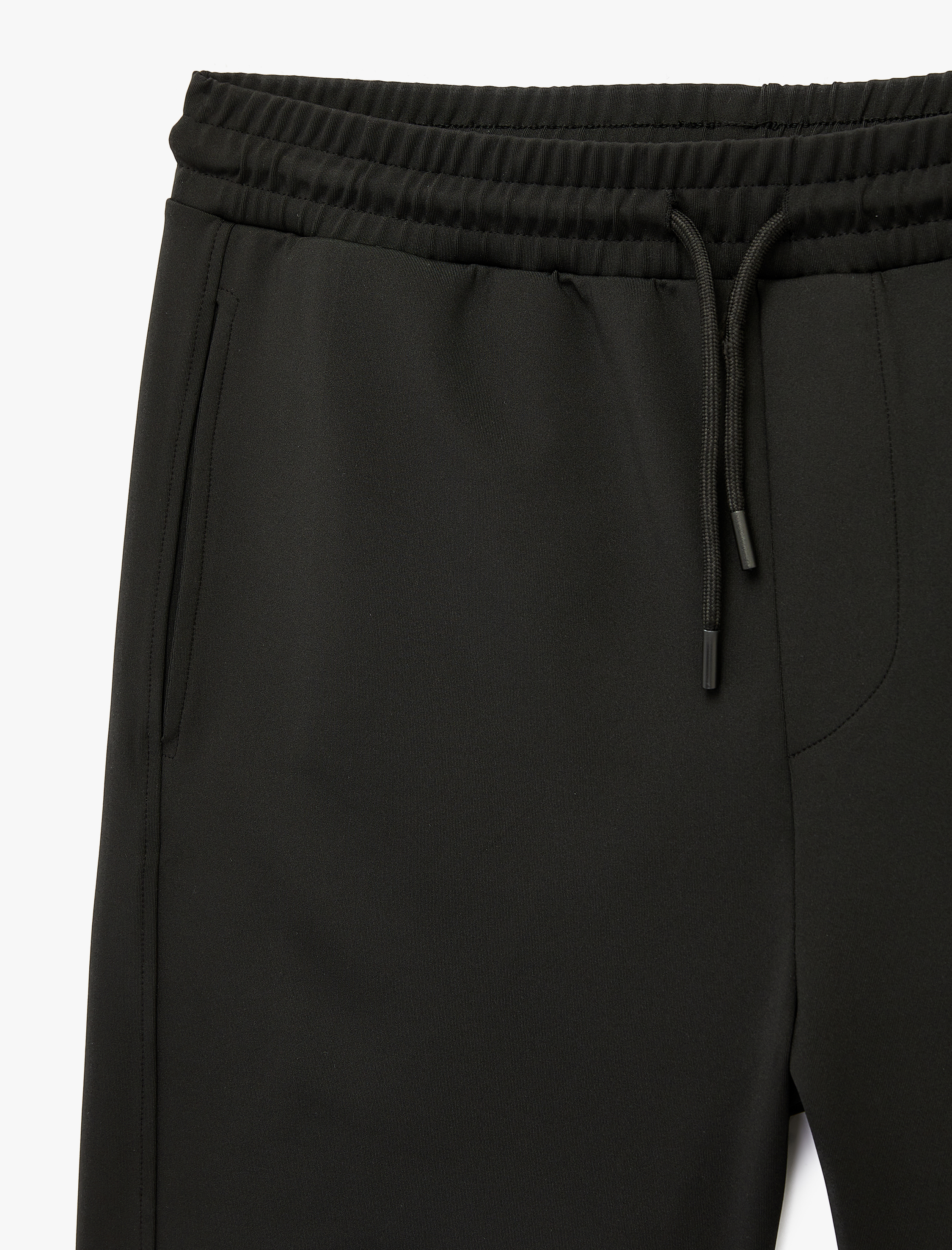   Straight Fit Cepli Bermuda Beli Bağcıklı Spor Şort