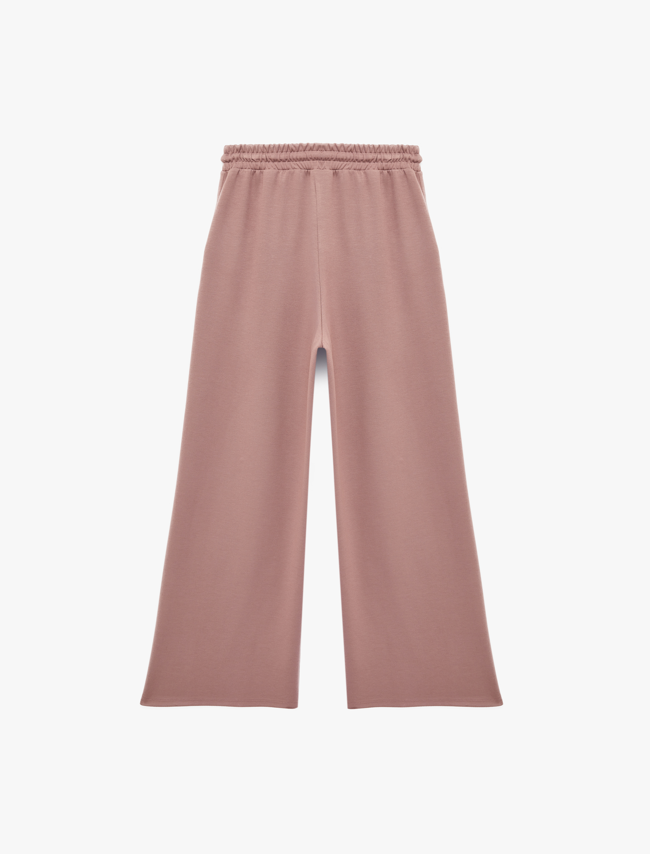   Yüksek Bel Cep Detaylı Bağcıklı Rahat Kalıp Geniş Paça Spor Eşofman Altı