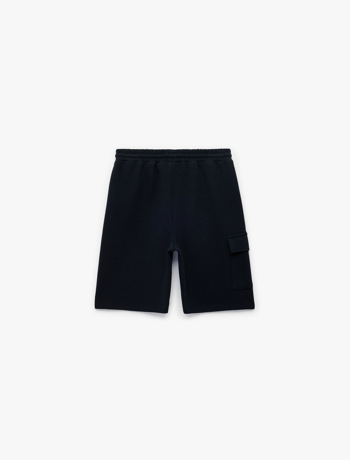 Erkek Çocuk Kapaklı Cepli Beli Lastikli Basic Şort