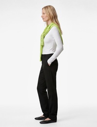 Straight Fit Cepli Düz Paça Cigarette Kumaş Pantolon