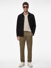 Regular Fit Pamuklu Cepli Gabardin Beli Bağcıklı Pantolon