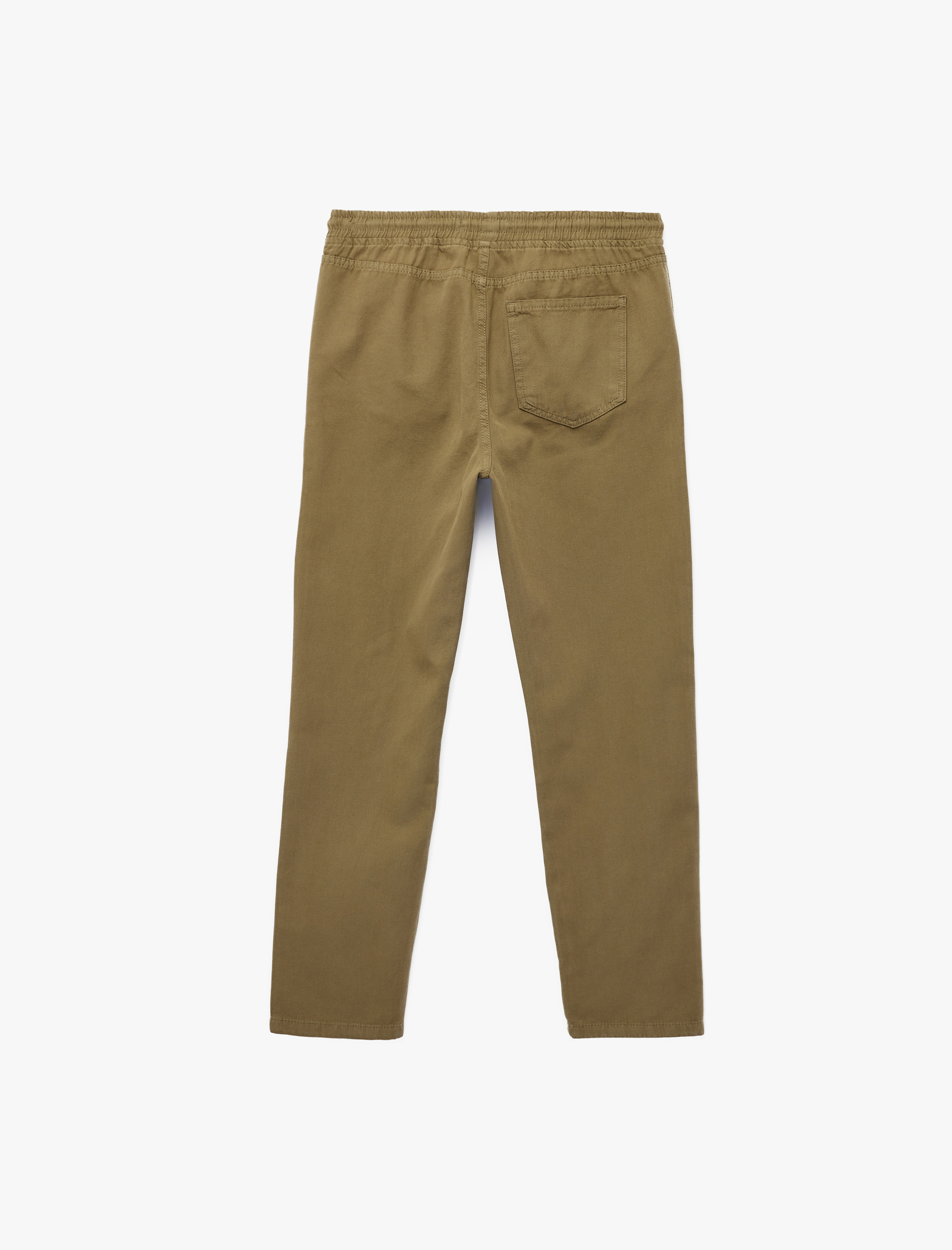   Regular Fit Pamuklu Cepli Gabardin Beli Bağcıklı Pantolon