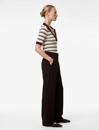 Krep Palazzo Yüksek Bel Kumaş Pantolon