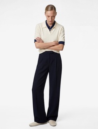 Krep Palazzo Yüksek Bel Kumaş Pantolon