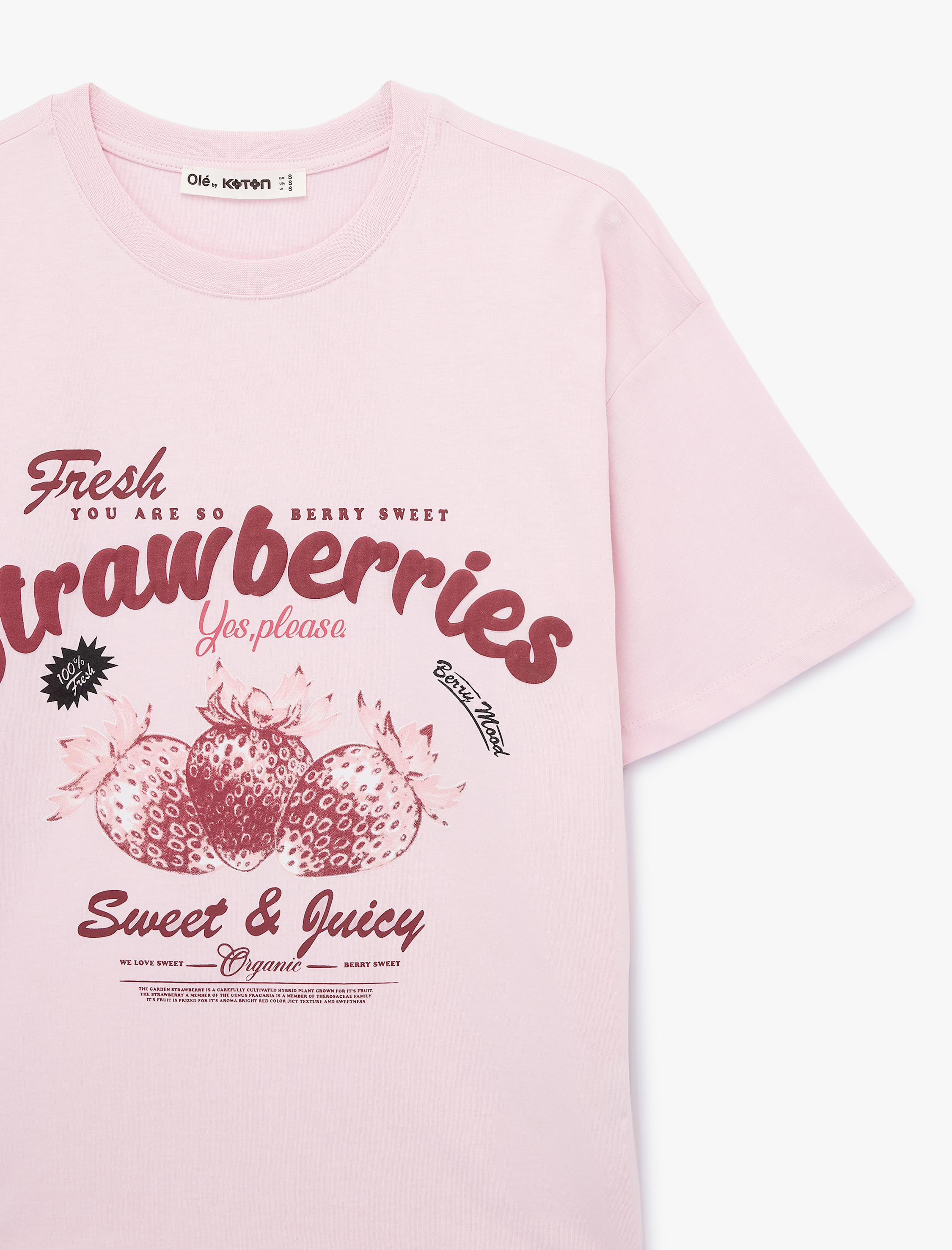   Pamuklu Kısa Kollu Baskılı Bisiklet Yaka Tişört