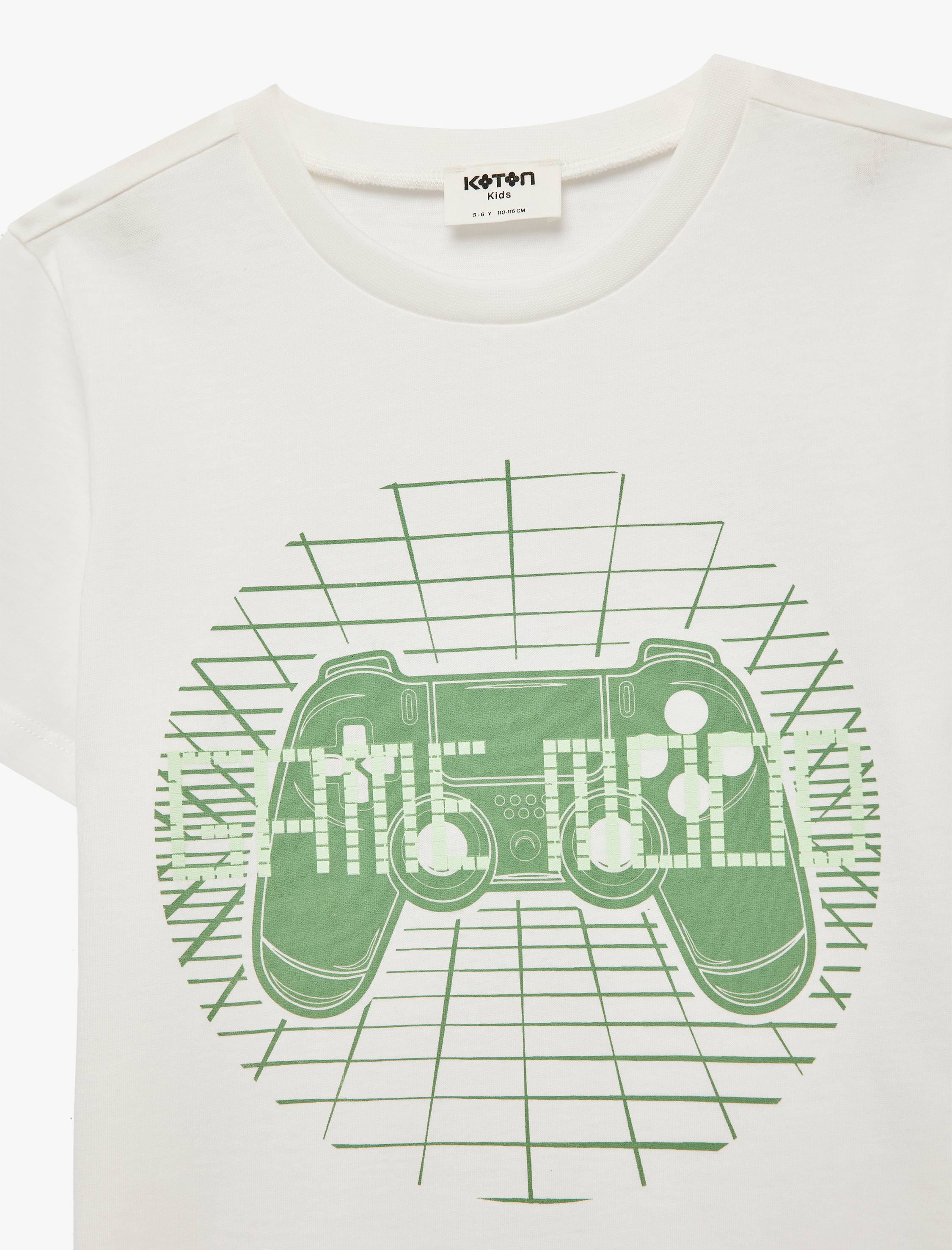  Erkek Çocuk Pamuklu Bisiklet Yaka Kısa Kollu Baskılı Tişört