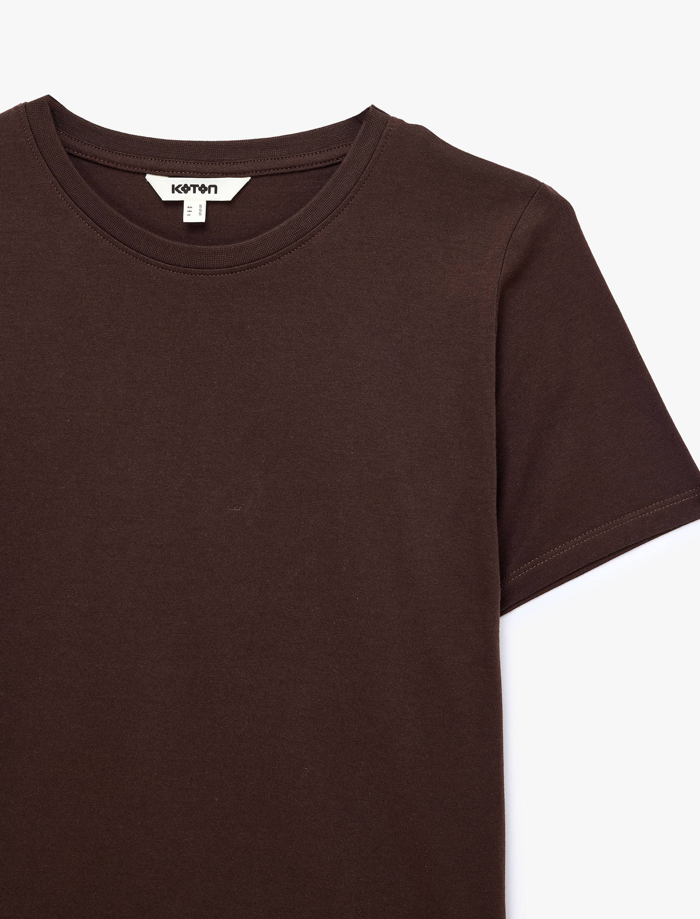   Regular Fit Pamuklu Kısa Kollu Bisiklet Yaka Basic Tişört