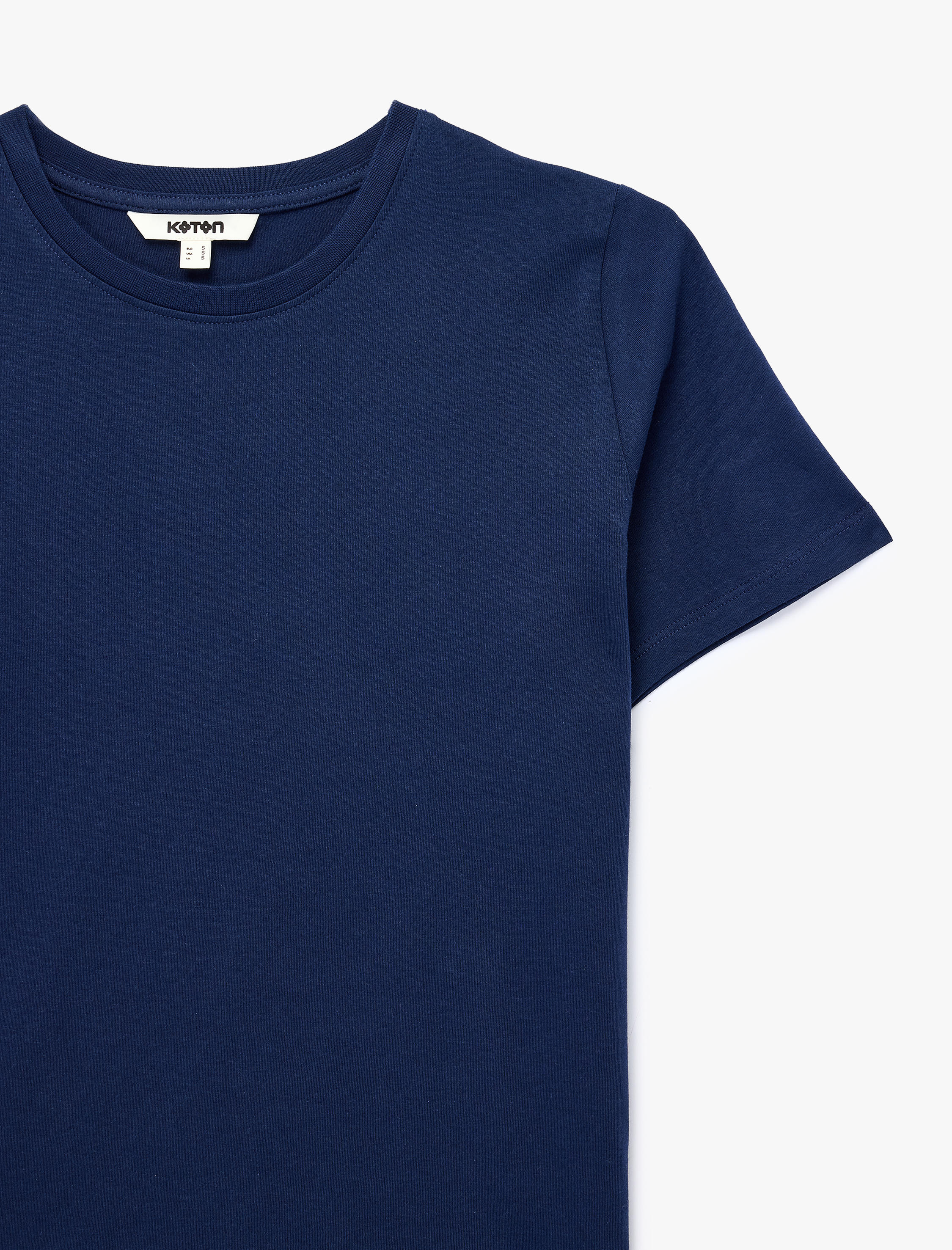   Regular Fit Pamuklu Kısa Kollu Bisiklet Yaka Basic Tişört