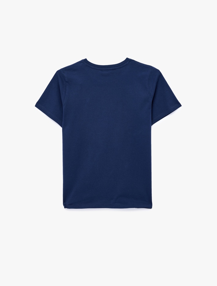  Regular Fit Pamuklu Kısa Kollu Bisiklet Yaka Basic Tişört