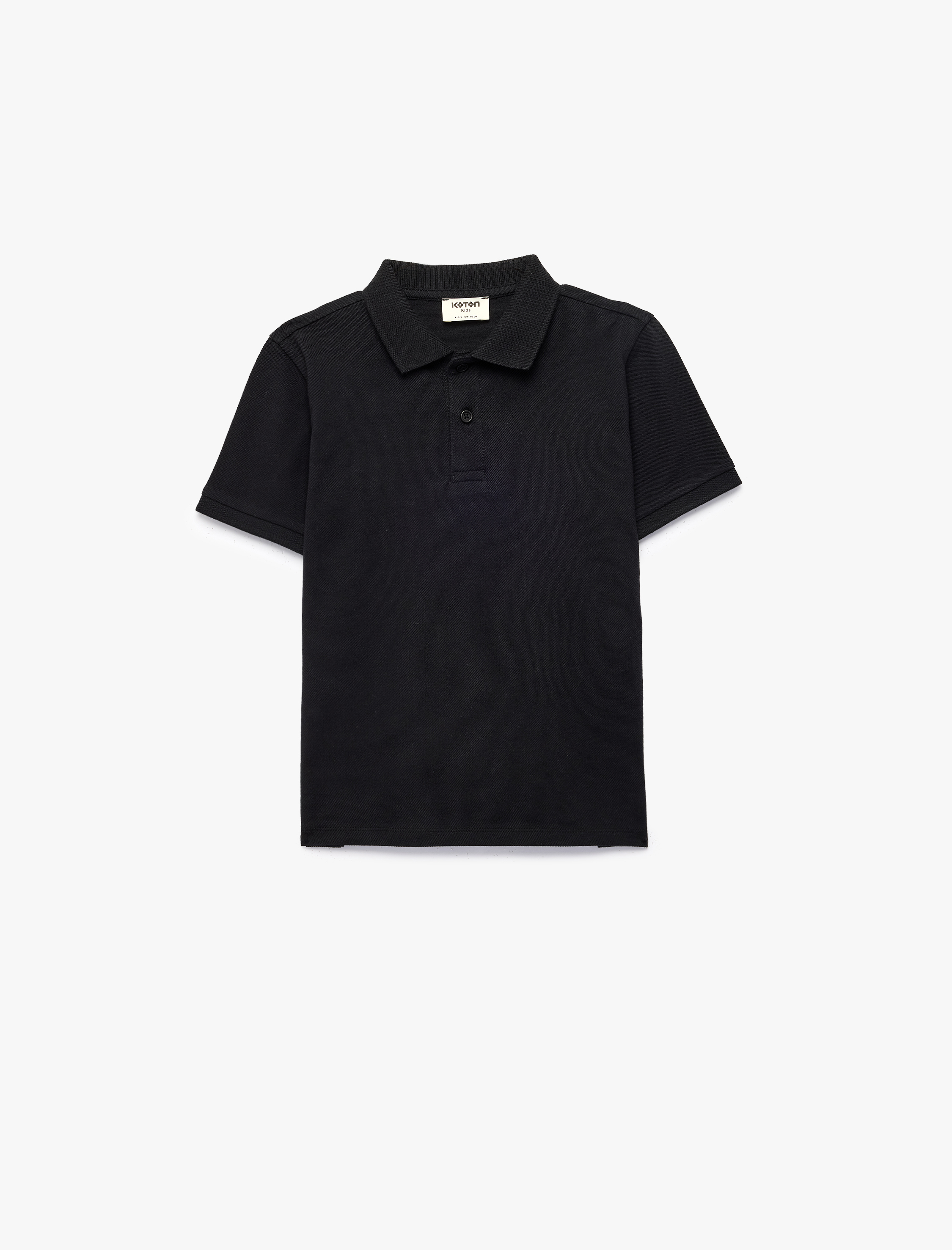  Erkek Çocuk Pamuklu Düğmeli Kısa Kollu Basic Polo Yaka Tişört