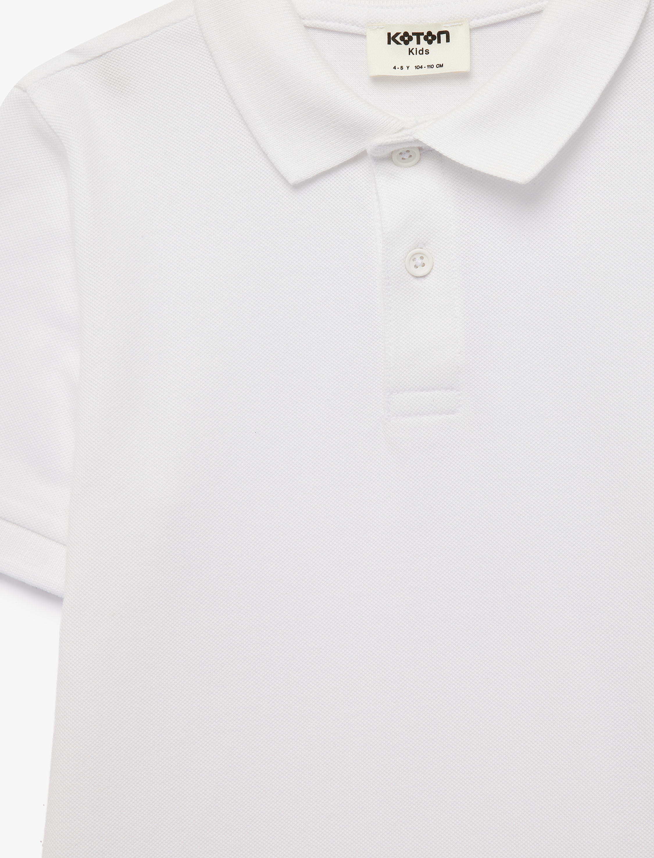  Erkek Çocuk Pamuklu Düğmeli Kısa Kollu Basic Polo Yaka Tişört