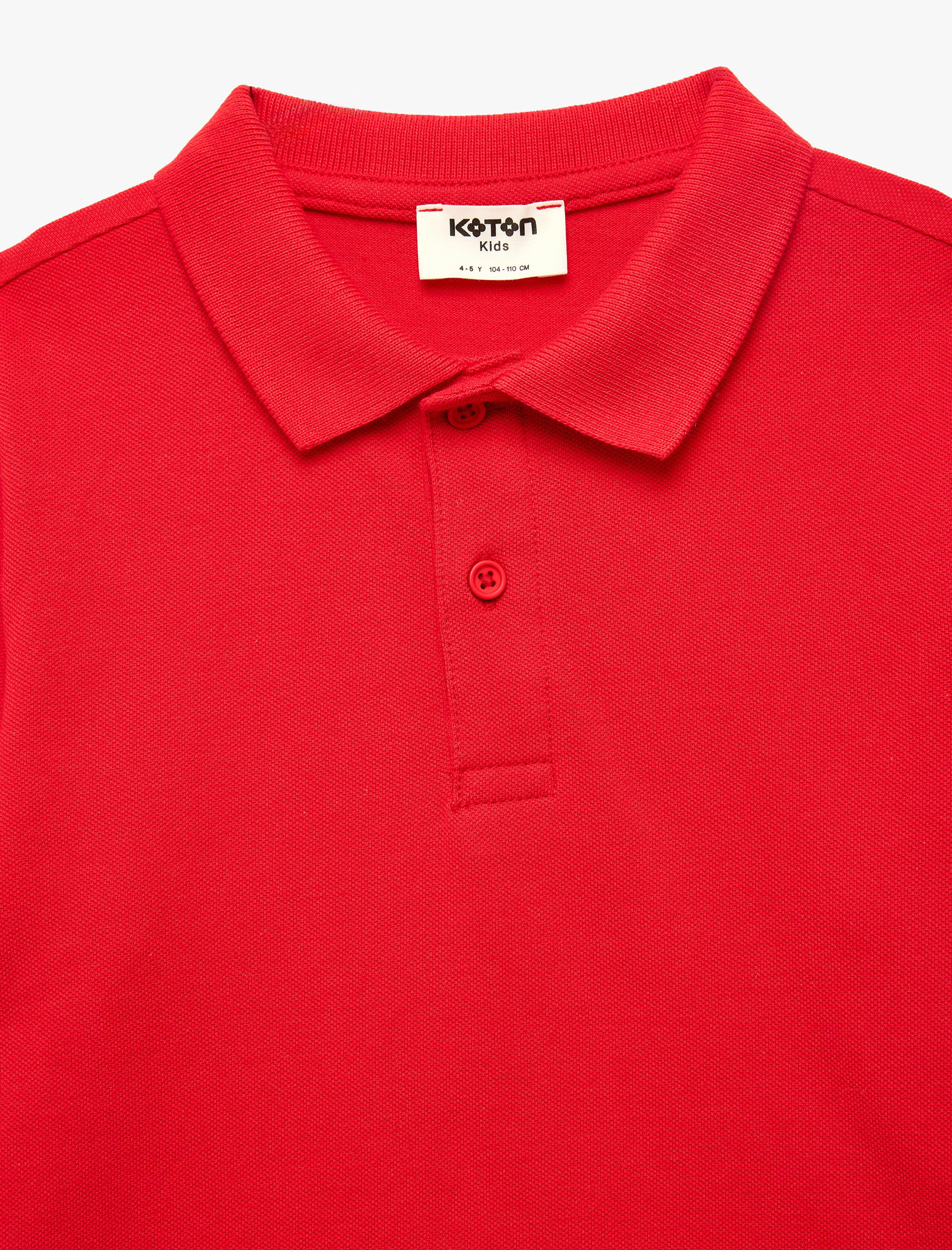  Erkek Çocuk Pamuklu Düğmeli Kısa Kollu Basic Polo Yaka Tişört