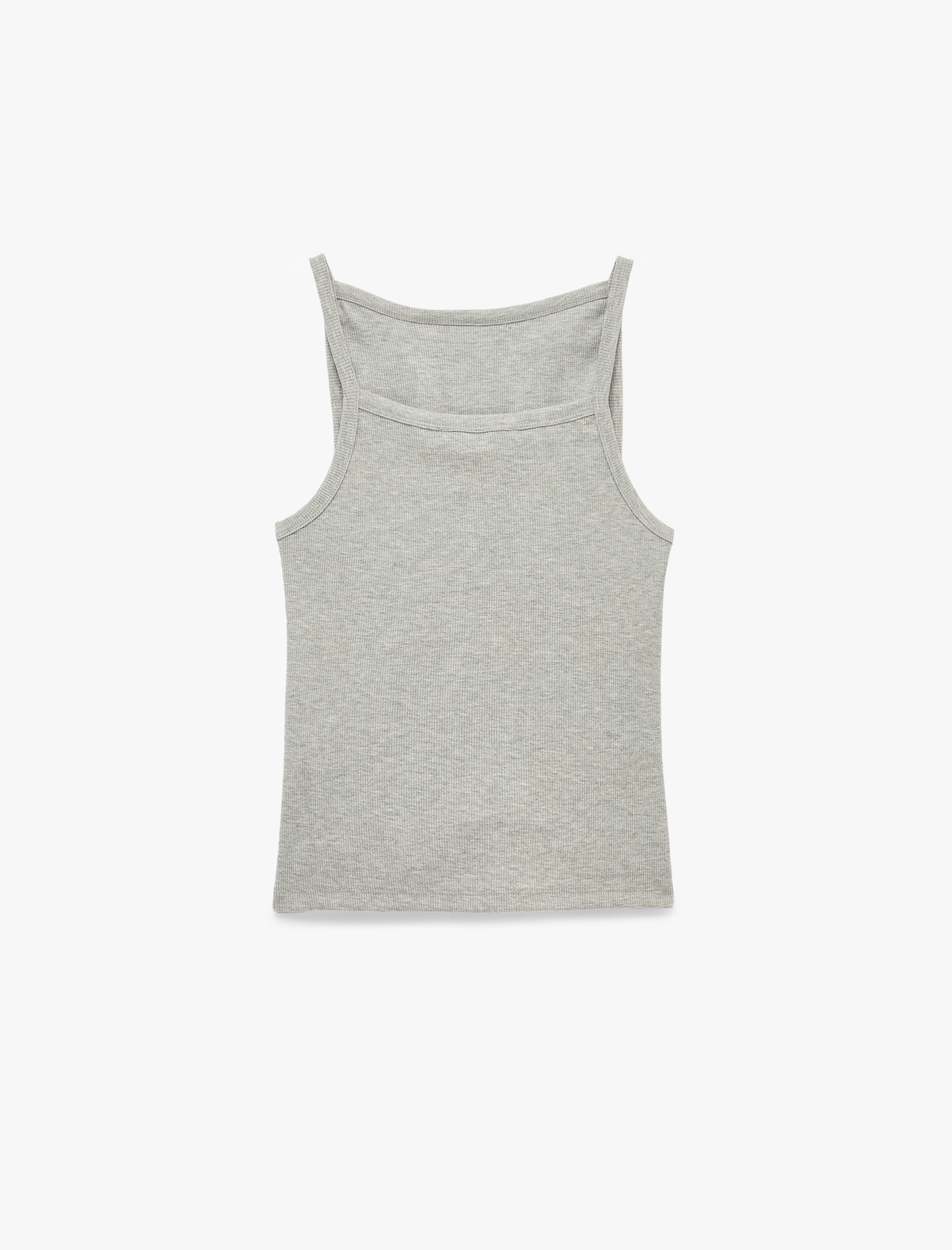   Slim Fit Kolsuz Kayık Yaka Atlet