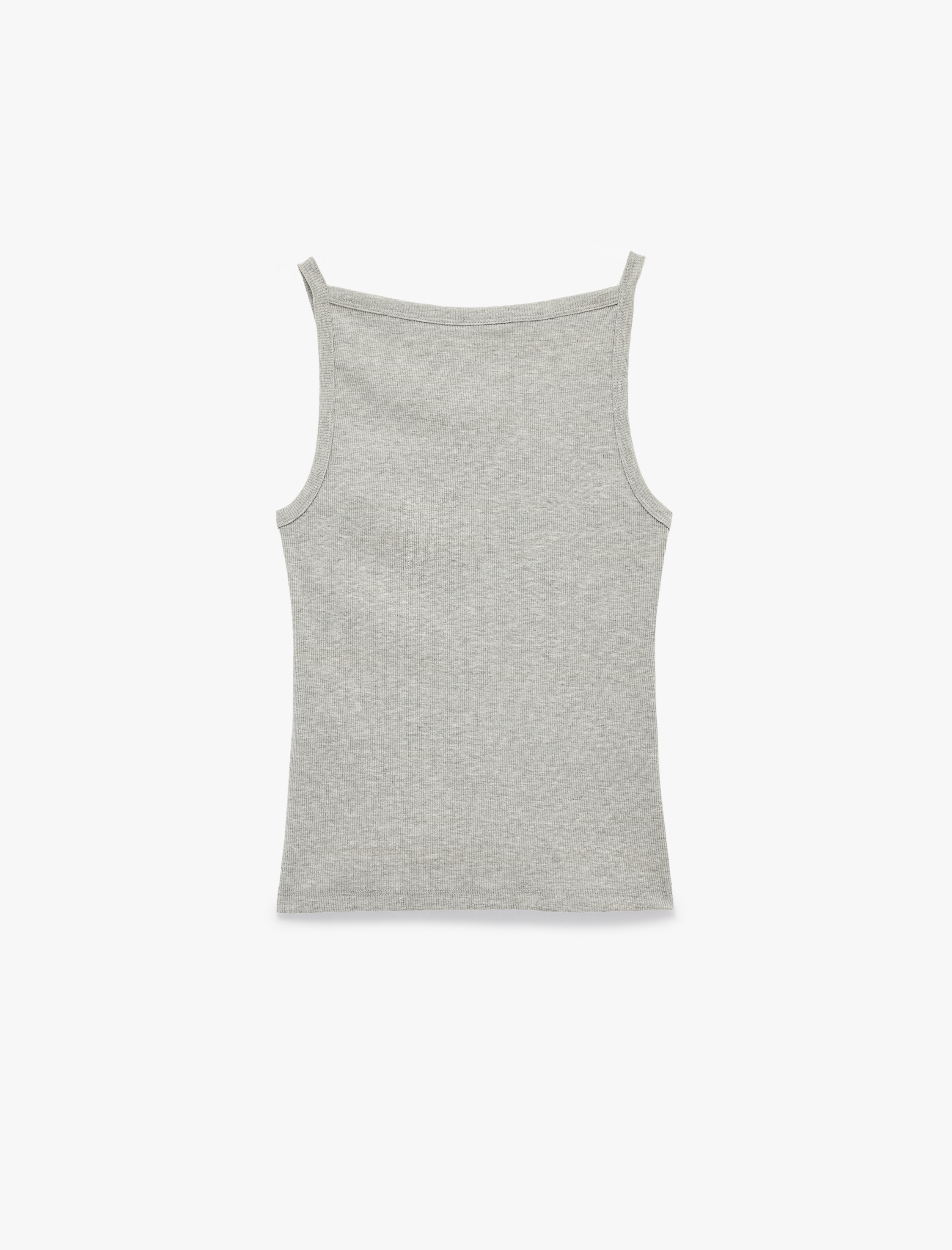   Slim Fit Kolsuz Kayık Yaka Atlet