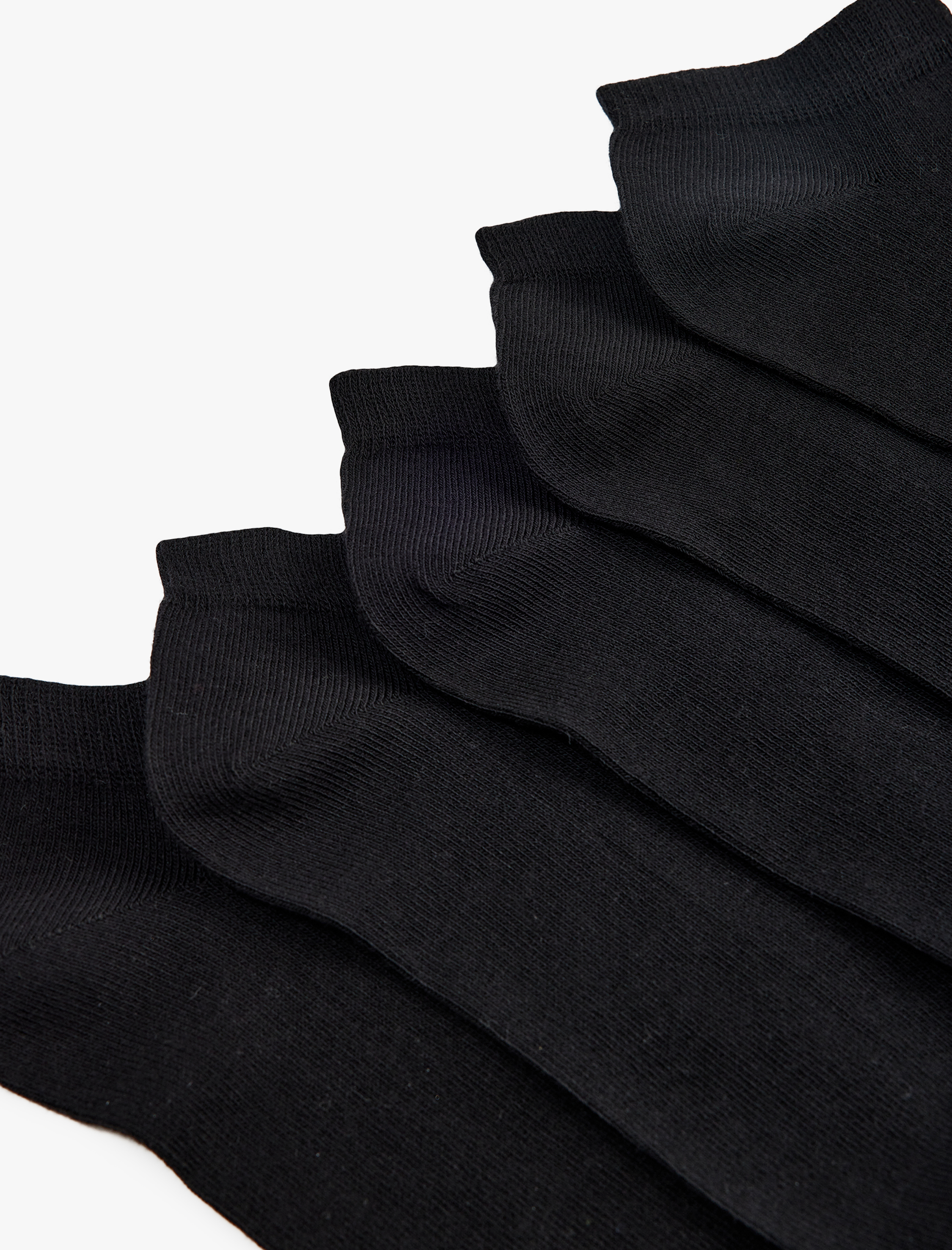  Erkek 5'li Pamuklu Basic Patik Çorap Seti