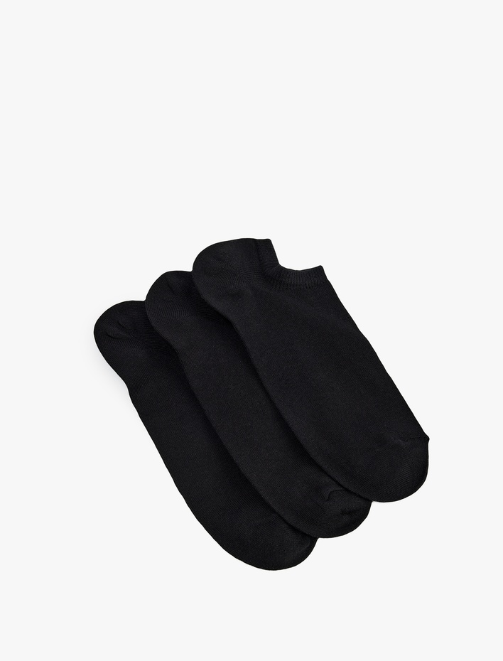 Erkek 3'lü Basic Pamuklu Görünmez Çorap Seti
