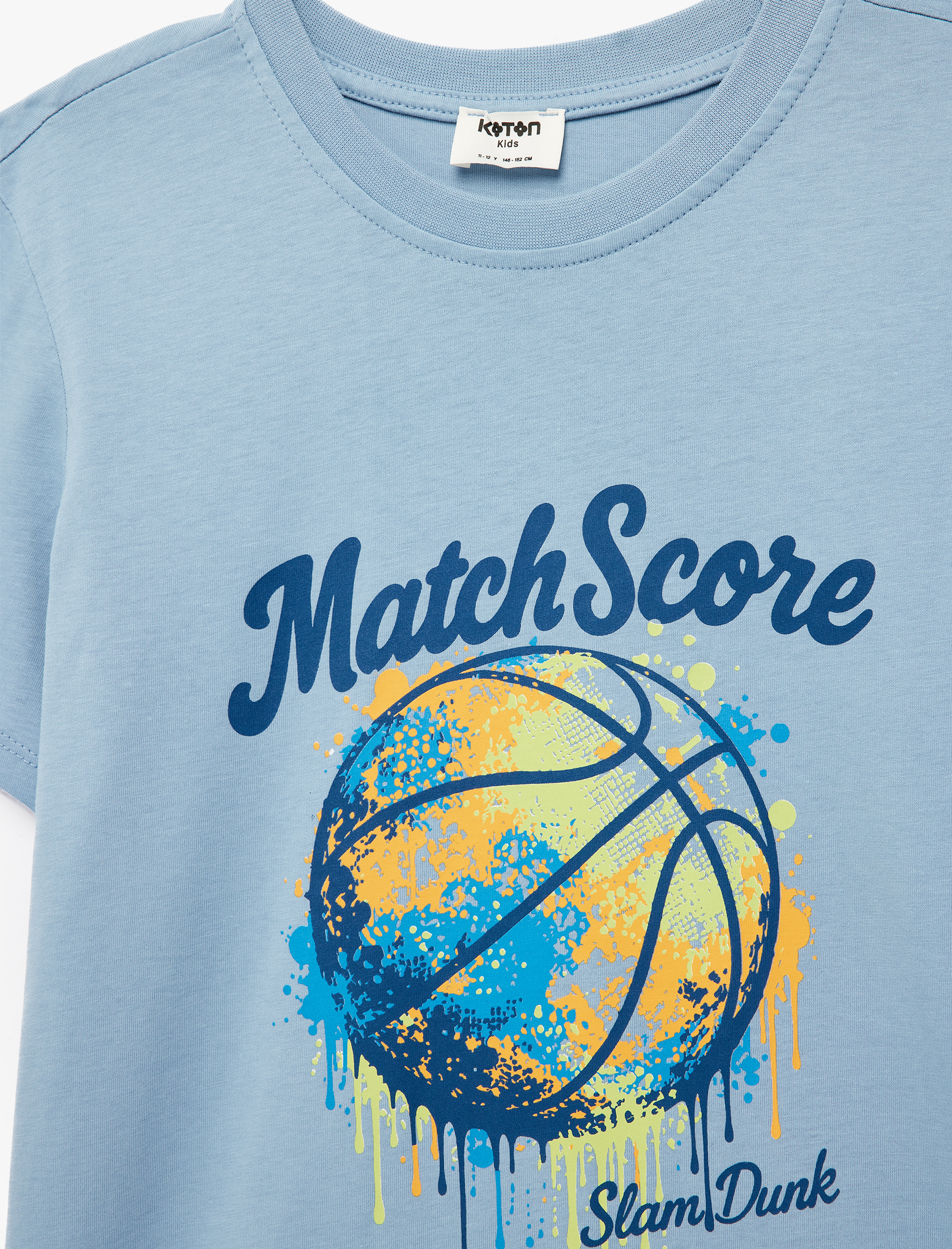  Erkek Çocuk Baskılı Bisiklet Yaka Kısa Kollu Pamuklu Tişört