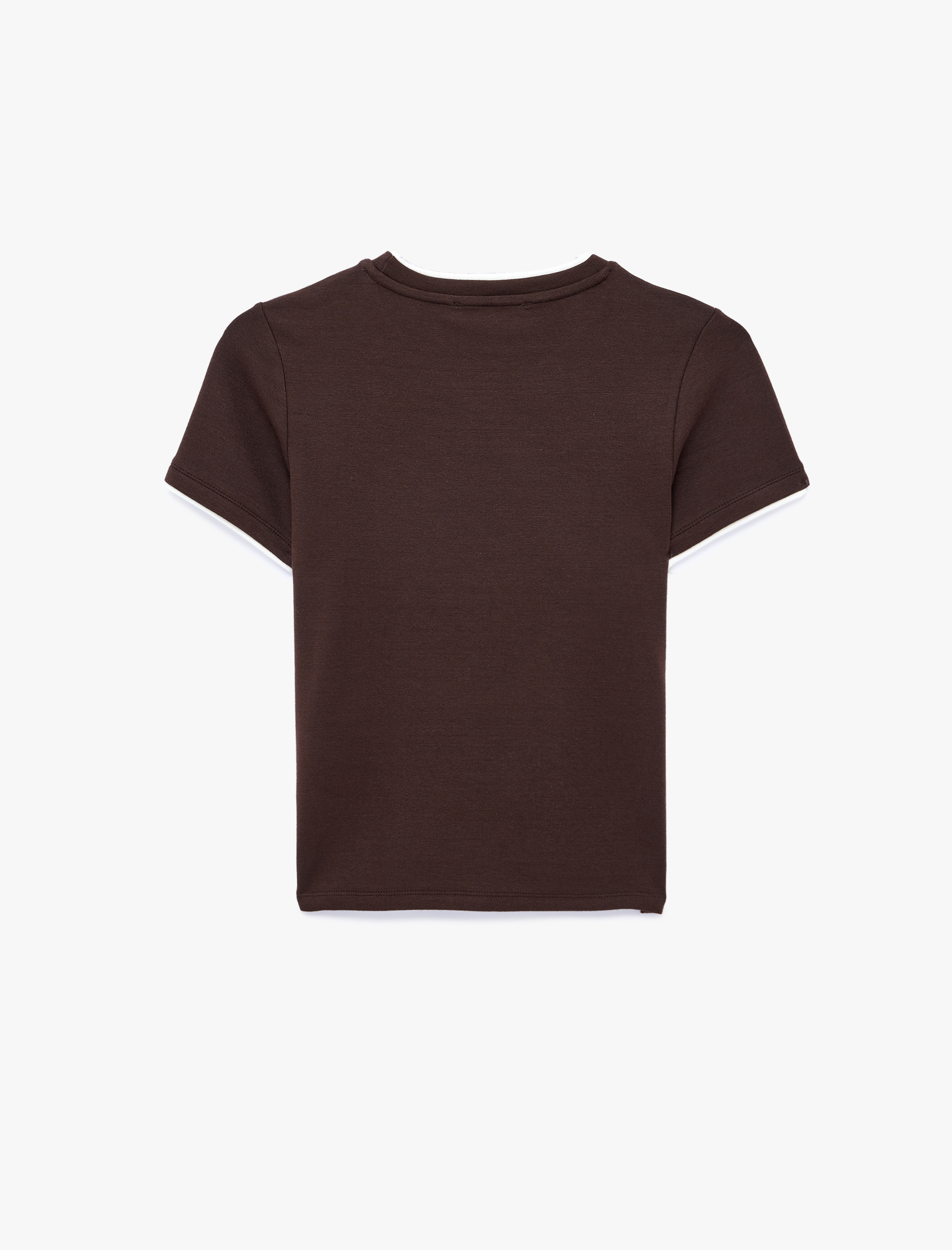   Slim Fit Kısa Kollu Bisiklet Yaka Modal Tişört