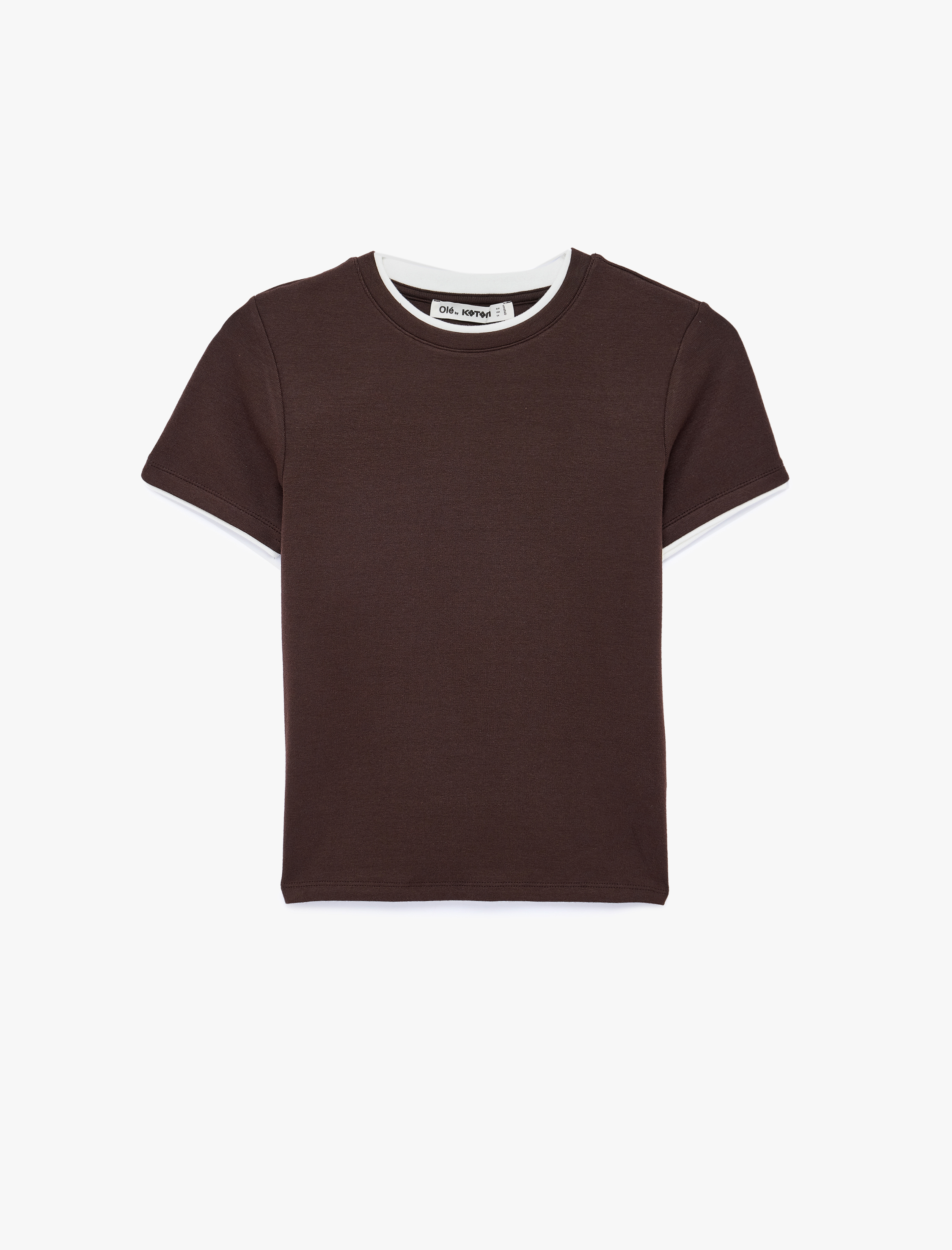   Slim Fit Kısa Kollu Bisiklet Yaka Modal Tişört